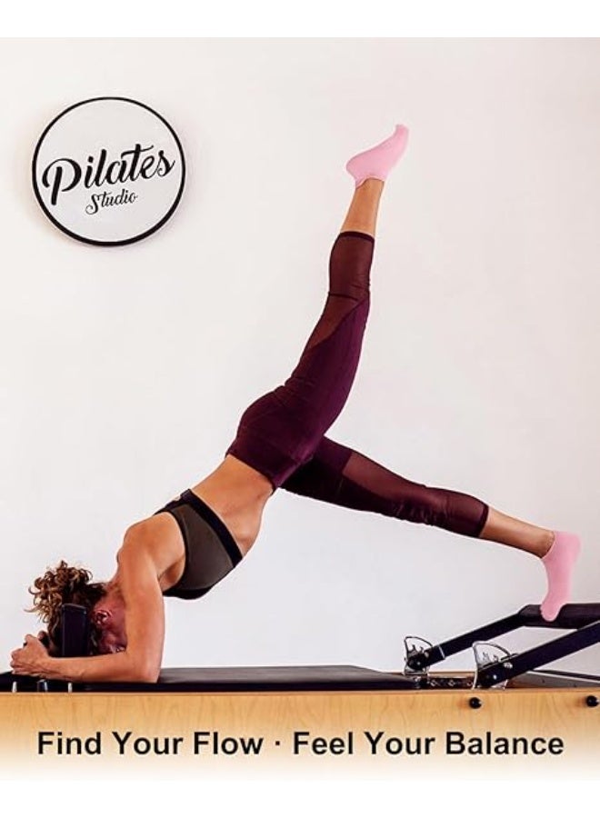 4 Pairs Yoga Grip Socks For Women，Pilates Anti Slip Socks Non Slip Socks For Pilates,Yoga, Ballet, Dance - Image 3
